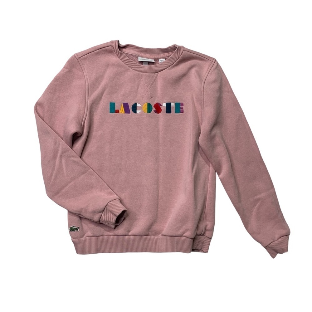 Lacoste Pink Girls 10 Y Sweatshirt
